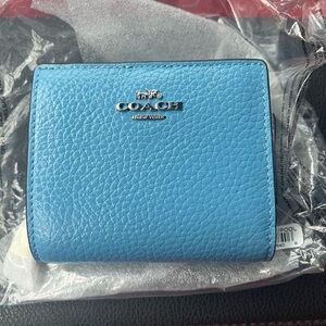 Coach Sky Blue Leather Wallet